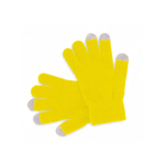 Gants tactiles pour portable couleur jaune 5