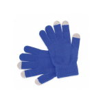 Gants tactiles pour portable couleur bleu 2