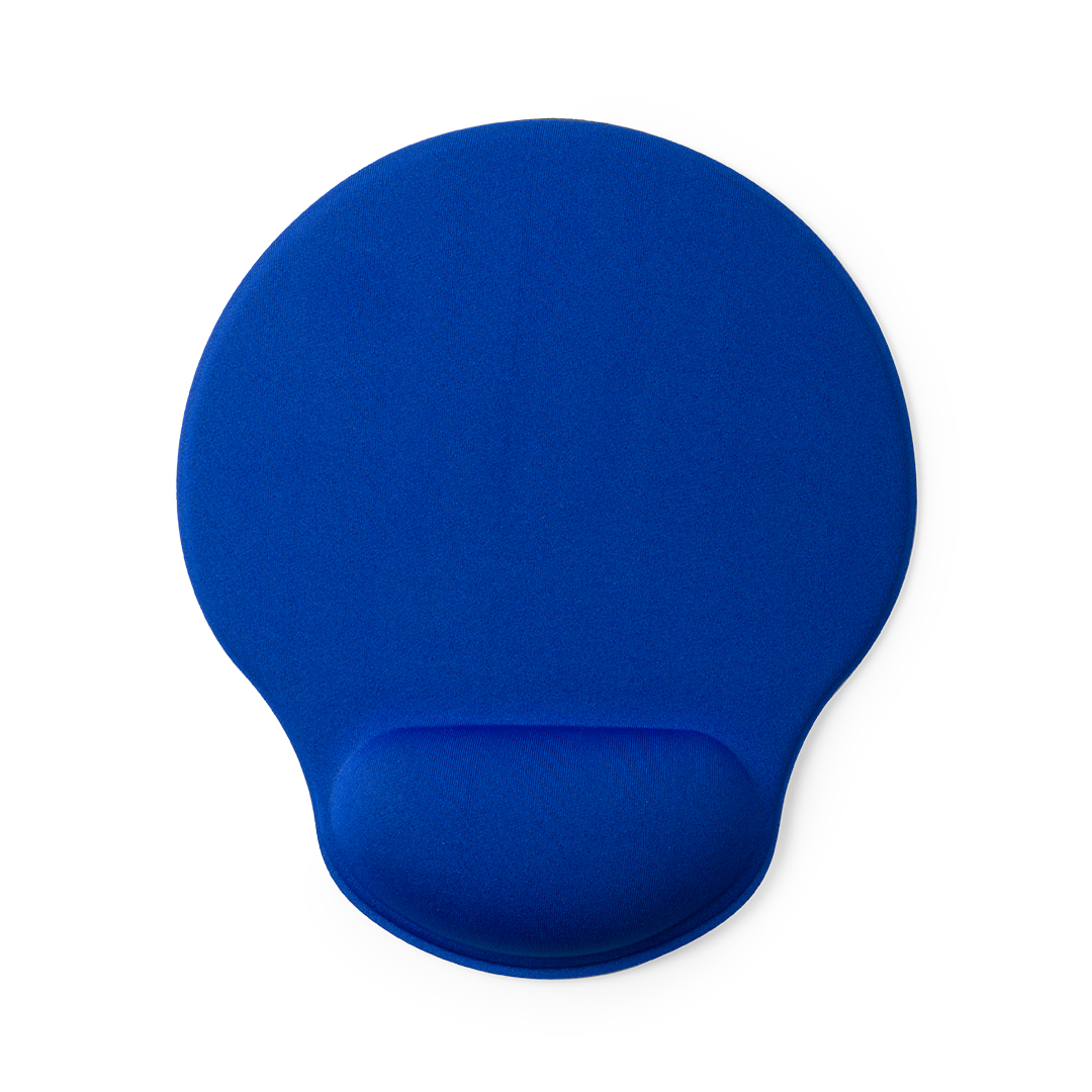 Tapis de souris avec repose-poignet couleur bleu première vue