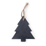 Décoration noire en forme de sapin de Noël couleur gris foncé 1