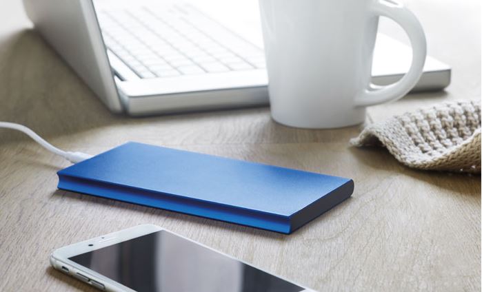 Batterie externe personnalisée bleue