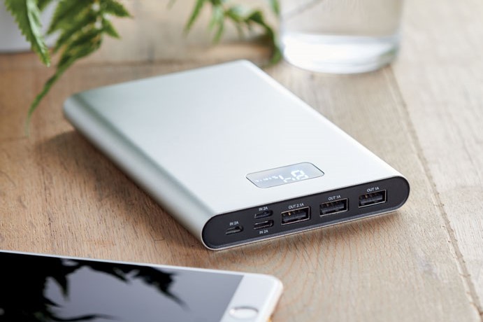Batterie externe personnalisable grise