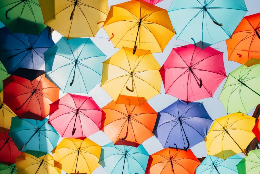 Ciel de parapluie publicitaires