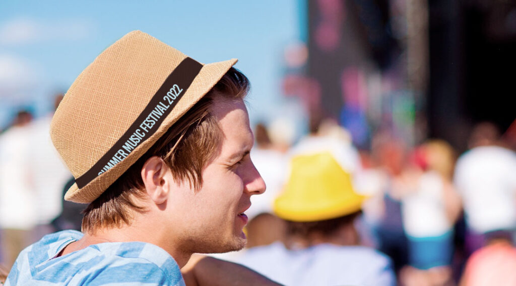 Chapeau de paille personnalisé festival