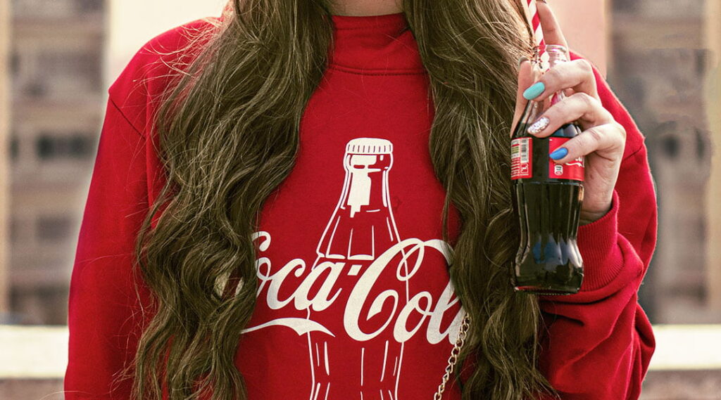 Sweat personnalisé coca cola
