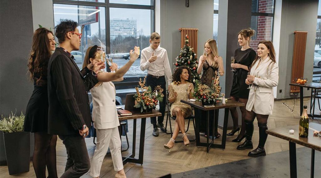 Célébration de Noël avec les employés