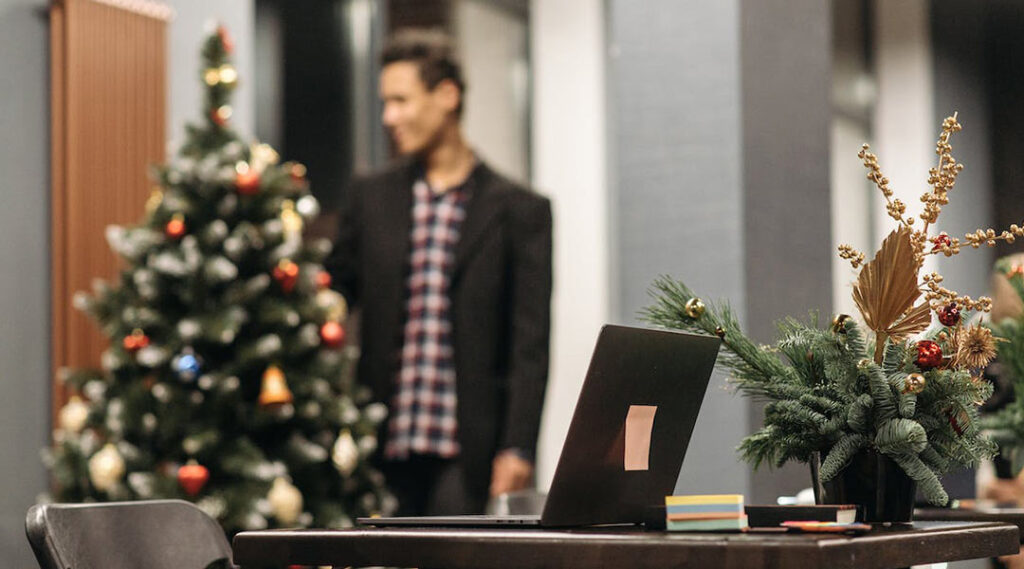 Décoration de Noël au bureau