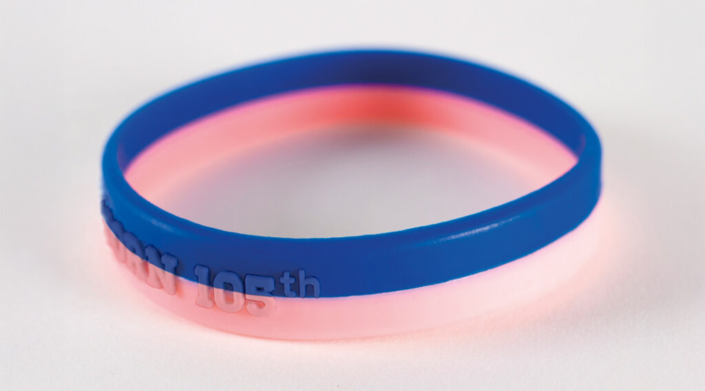 bracelet silicone bicolore haut relief