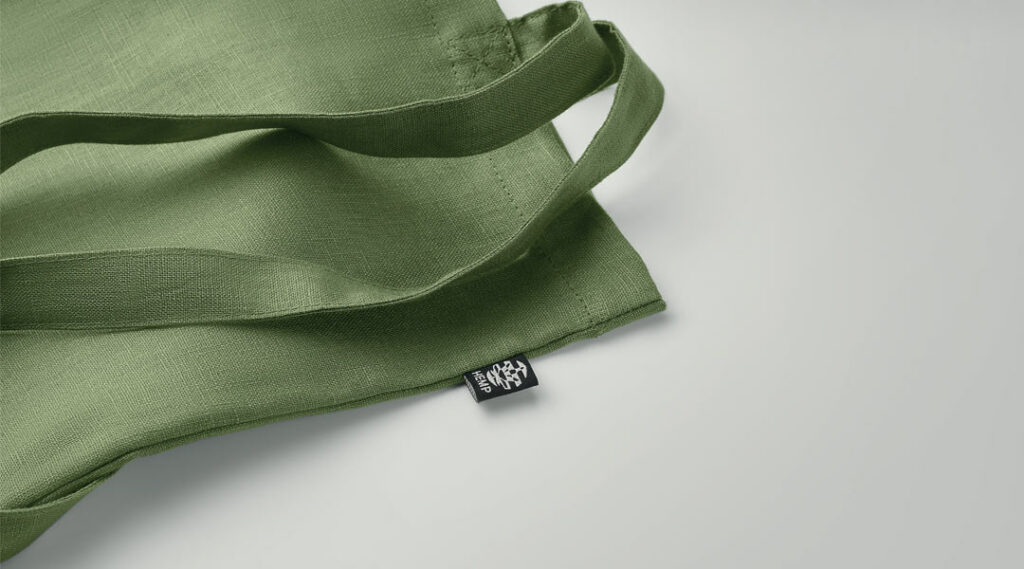 tote bag kaki en chanvre