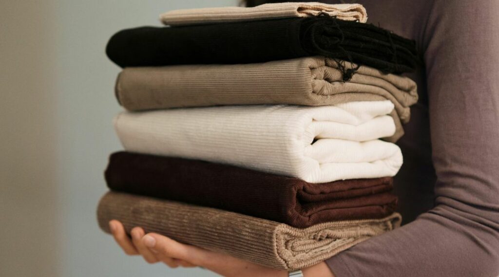 textile en velours cotelé