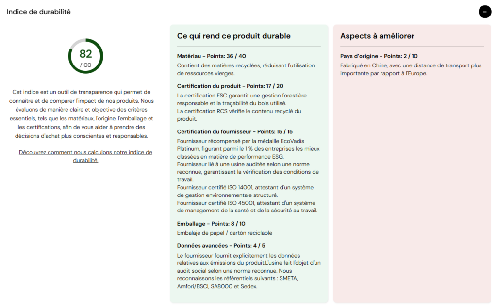 exemple indice fiche produit