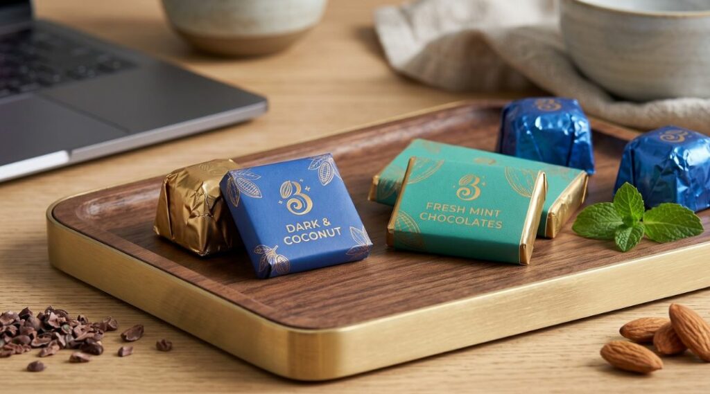 personnalisation sur des chocolats