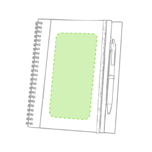 Sur la couverture du carnet