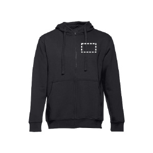 Sweat zip avec capuche poitrine