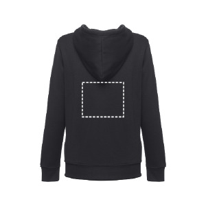 Sweat zip avec capuche dos