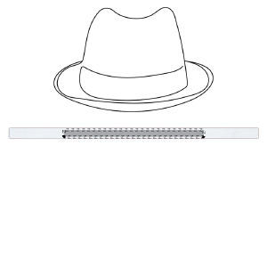 ruban polyester blanc