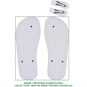Position de marquage slippers avec sublimation
