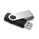 Clé USB personnalisable pas chère en caoutchouc de couleurs Techmate couleur noir