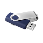 Clé USB personnalisable pas chère en caoutchouc de couleurs Techmate couleur bleu