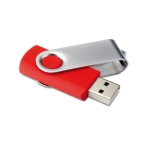Clé USB personnalisable pas chère en caoutchouc de couleurs Techmate couleur rouge