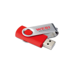 Clé USB personnalisable pas chère en caoutchouc de couleurs Techmate couleur rouge