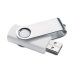 Clé USB personnalisable pas chère en caoutchouc de couleurs Techmate couleur blanc