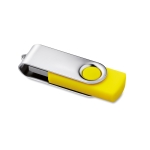 Clé USB personnalisable pas chère en caoutchouc de couleurs Techmate couleur jaune