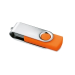 Clé USB personnalisable pas chère en caoutchouc de couleurs Techmate couleur orange