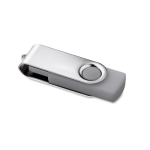 Clé USB personnalisable pas chère en caoutchouc de couleurs Techmate couleur gris foncé
