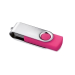 Clé USB personnalisable pas chère en caoutchouc de couleurs Techmate couleur fuchsia