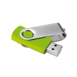 Clé USB personnalisable pas chère en caoutchouc de couleurs Techmate couleur vert lime
