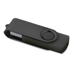 USB publicitaire avec clip de couleur et corps en caoutchouc Colorclip couleur noir