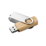 Clé USB en bois clair ou foncé avec clip pivotant Woodmate couleur bois clair