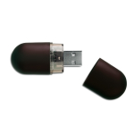USB publicitaires économiques en forme de capsule Infocap couleur noir