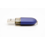 USB publicitaires économiques en forme de capsule Infocap couleur bleu