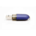 USB publicitaires économiques en forme de capsule Infocap couleur bleu