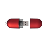 USB publicitaires économiques en forme de capsule Infocap couleur rouge