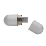 USB publicitaires économiques en forme de capsule Infocap couleur argenté