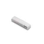 Clé USB pour publicité en plastique avec effet métallique Lineal Flash couleur blanc