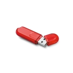 Clé USB personnalisée pas cher en plastique transparent Infotech couleur rouge