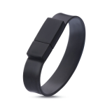 Bracelet USB personnalisé pour la publicité en silicone USB Classique couleur noir