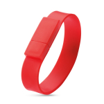 Bracelet USB personnalisé pour la publicité en silicone USB Classique couleur rouge