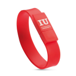 Bracelet USB personnalisé pour la publicité en silicone USB Classique couleur rouge