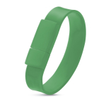 Bracelet USB personnalisé pour la publicité en silicone USB Classique couleur vert