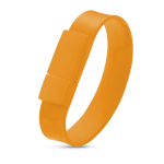 Bracelet USB personnalisé pour la publicité en silicone USB Classique couleur orange