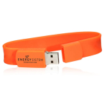 Bracelet USB personnalisé pour la publicité en silicone USB Classique couleur orange
