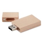 Clé USB écologique en bois personnalisée plate USB Bois Plate couleur bois clair