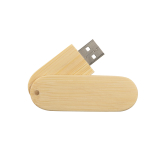 Clés USB rotatives personnalisées en bois Rotowood couleur bois clair