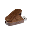 Clés USB rotatives personnalisées en bois Rotowood couleur bois foncé