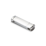 Clé USB en métal pour entreprises avec finition satinée Metalsharp couleur argenté